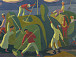 Николай Викулов. Стогование, 2002. ДВП, масло